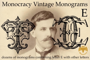 Monocracy Vintage Monograms E Font Download