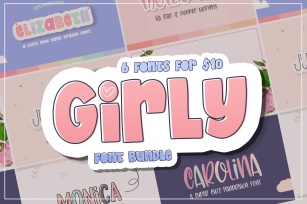 The Girly Font Bundle Font Download