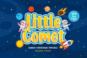 Web Font - Little Comet - Bubbly Handdrawn Typeface Font Download