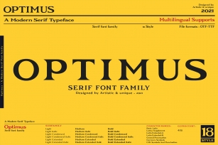 Optimus - Serif font family Font Download