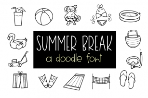 Summer Doodle Font - Summer / Beach Doodles Font Download