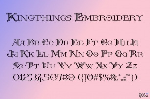 Kingthings Embroidery Font Download