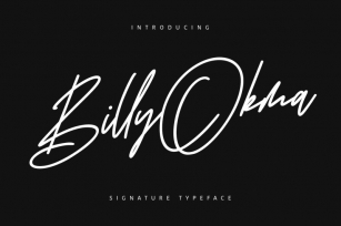 Billy Okma Signature Font Font Download