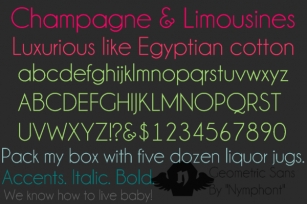 Champagne & Limousines Font Download