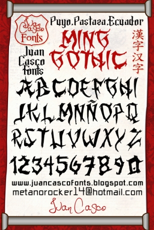 Ming Gothic JJCR Font Download