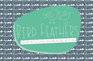 Bird Feathers Hairline Font, Scoring, Sketching, Foil Quill Font Download