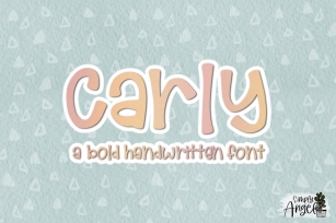 Carly- a BOLD handwritten font Font Download