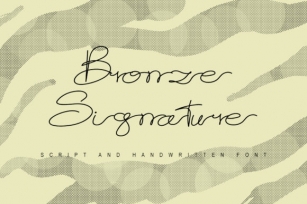 Bronze Signature Font Download