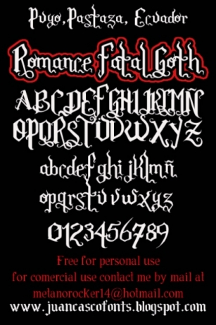 Romance Fatal Goth Font Download