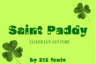 212 Saint Paddy St. Patrick's Irish Ireland Clovers OTF Font Font Download