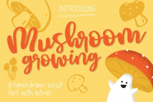 Mushroom Growing Script Font Font Download