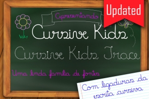 Fonts Cursive Kids and Cursive Kids Trace for literacy Font Download
