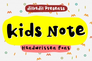 Kids Note - A Cute Display Font Font Download