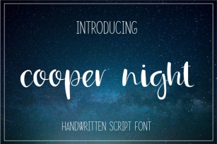 Cooper Night Brush Script Font Font Download