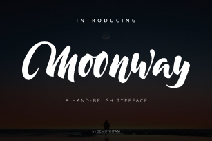 Moonway - A Hand Brush Typeface Font Download