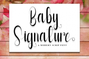 Baby Signature - A Modern Script Cont Font Download