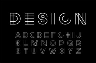 Linear designer creative font Font Download
