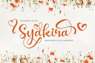 Syakira Beautiful Modern Calligraphy Font Download