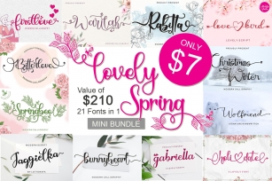 Lovely Spring Bundle Font Download