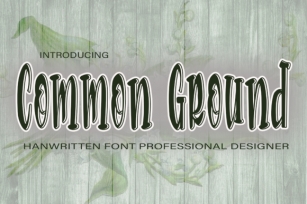 Common Ground Font Download