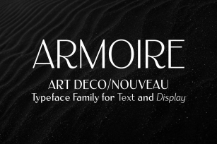 Armoire: Art Deco font family Font Download