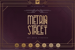 Metria Street - Art Deco Typeface Font Download