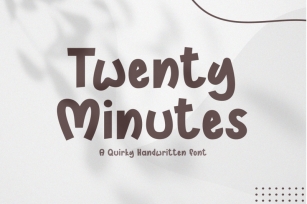 Twenty Minutes - A Handwritten Font Font Download