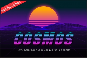 Cosmos Color OTF Retrowave Font Download