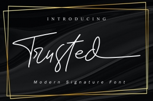 Trusted // Business Signature Font Font Download