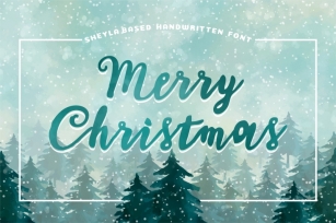 Sheyla - Amazing Handwriting font in Merry Christmas cover Font Download