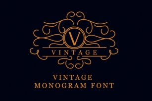 Vintage Monogram Font Download