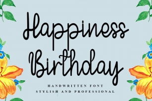 Happiness Birthday Font Download