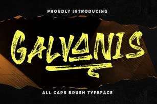 Galvanis All Caps Brush Typeface Font Download