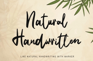 Natural Handwritten Font Download