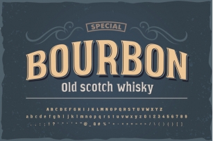 Bourbon vintage font Font Download