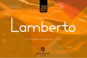 Lamberto - 20 Monoline Fonts Font Download