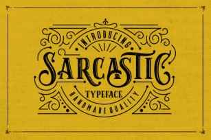 Sarcastic Typeface + Extras Font Download