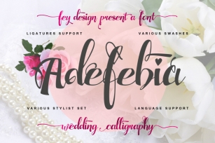 Adefebia Wedding Script Font Font Download