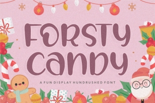 FORSTY CANDY Fun Display Handbrushed Font Font Download