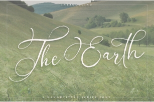 The Earth - A handwritten script font Font Download