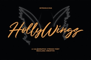 Holly Wings Calligraphic Font Font Download