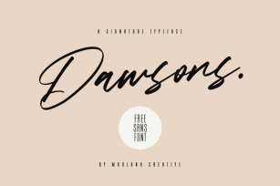 Dawsons Script - Free Sans Font Font Download