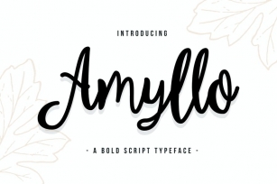 Amyllo - A Bold Script Typeface Font Download