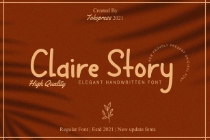 Claire Story - Handwriting font Font Download