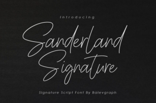 Sanderland Signature Font Download