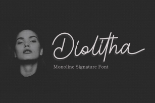 Diolitha - Monoline Signature Font Font Download