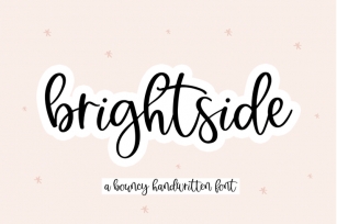 Brightside - Bouncy Handwritten Script Font Font Download