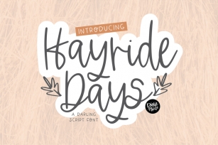 HAYRIDE DAYS Script Font Font Download
