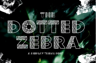 The Dotted Zebra Tribal Display Font Font Download