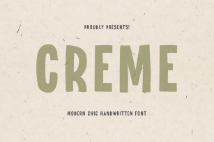 CREME - Modern Chic Hand-lettered font Font Download